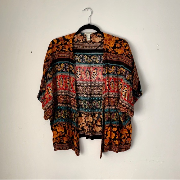 *SOLD* Forever 21 | Light colourful printed kimono - Picture 1 of 7